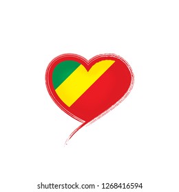 Congo flag, vector illustration on a white background