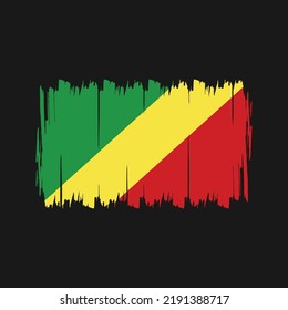 Kongo Flag Vektor. Nationalflagge