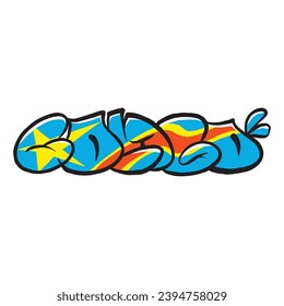 CONGO IN GRAFFITI THROW UP STYLE
