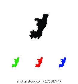 Congo Icon Illustration with Four Color Variations