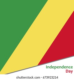 Congo independence day with flag vector illustration for web