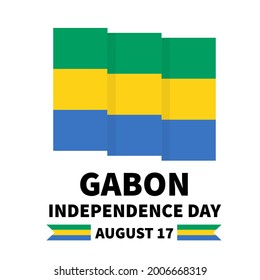 Cartel del Día de la Independencia del Congo con bandera. Celebración del feriado nacional el 17 de agosto. Fácil de editar la plantilla vectorial para el cartel de tipografía, volante, pegatina, tarjeta de felicitación, postal, etc.