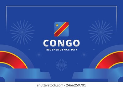 Kongo Independence Day Vektorgrafik Design Illustration