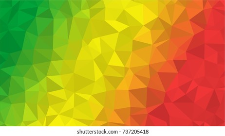 Congo low poly triangle geometric style flag