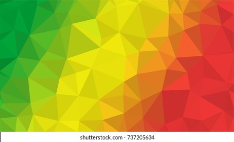 Congo low poly triangle geometric style flag