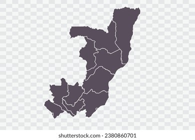 Congo Map Graphite Color on White Background quality files Png