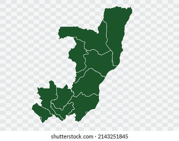 Congo map Green Color on White Backgound Png