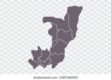 Congo Map Grey Color on White Background quality files Png