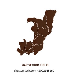 Congo map High Detailed on white background. Abstract design vector illustration eps 10