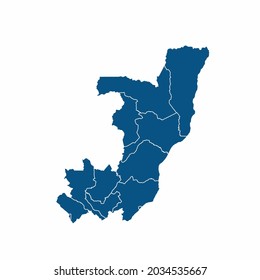 Congo map High Detailed on white background. Abstract design vector illustration eps 10