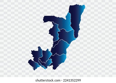 Congo Map indigo Color on White Background quality files   png