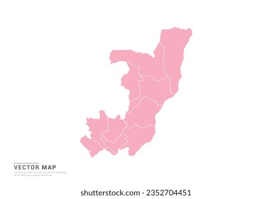 Congo Map - Pink abstract style isolated on white background for infographic, design vector.