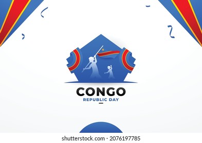 Fondo Del Diseño Del Día Nacional Del Congo Para El Momento De Saludo
