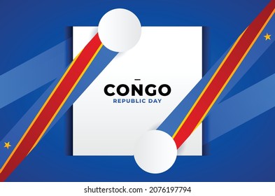 Congo National Day Design Background For Greeting Moment