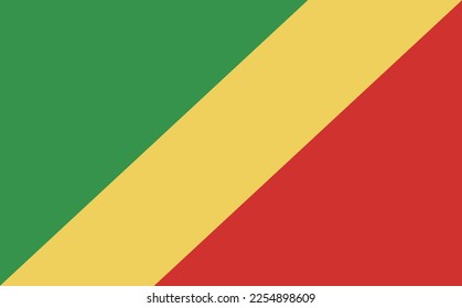 Congo national flag  vector Illustration material