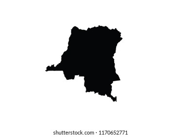 Congo outline map country shape