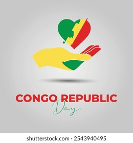 Congo Republic Day Diseño de fondo de color claro