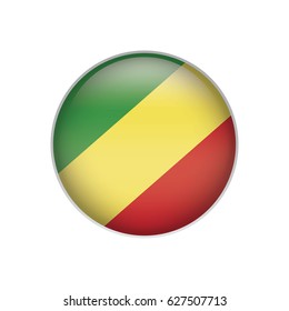Congo Republic flag button