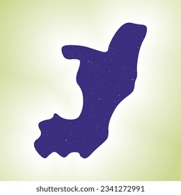 Congo shape on gradient background. Country map with scratch texture. Congo vibrant poster. Artistic vector illustration.