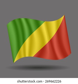 Congo waving flag