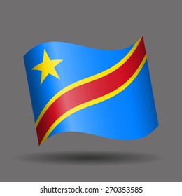 Congo waving flag