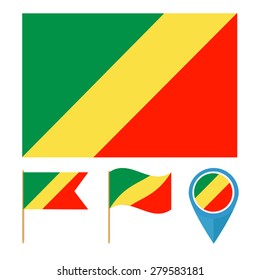 Congo,icons for design with reference to a particular country. flag from the same series