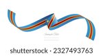 Congolese flag ribbon vector illustration. Democratic Republic of the Congo flag ribbon on abstract isolated on white color background