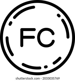 Icono de moneda de franco congoleño ilustración vectorial