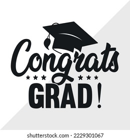 Congrasts Grad SVG Printable Vector Illustration