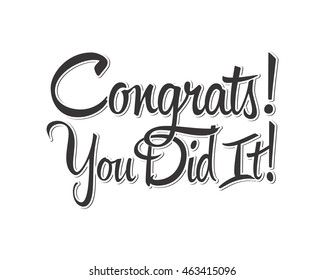 congrats alphabet typography font text image vector icon