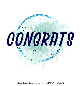 congrats, beautiful greeting card background or banner with frozen theme. design illustration