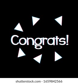 congrats, beautiful greeting card background or template banner with black theme. vector design illustration