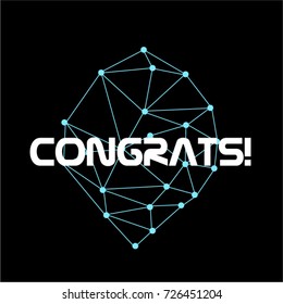 Congrats, Beautiful greeting card poster