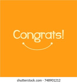 Congrats, Beautiful greeting card poster