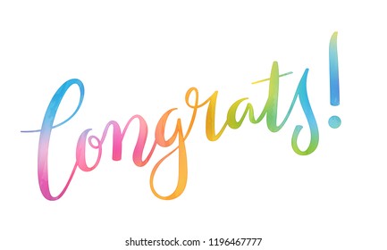 CONGRATS! brush calligraphy banner