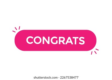 congrats button vectors.sign label speech bubble congrats
