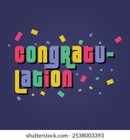 Congrats Calligraphy Text Vector Design.