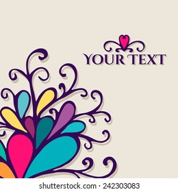 Congrats card. Abstract colorful vector illustration