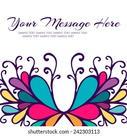 Congrats card. Abstract colorful vector illustration