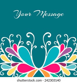 Congrats card. Abstract colorful vector illustration