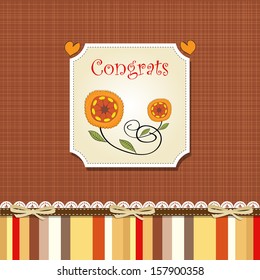 Congrats card with stripes