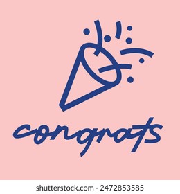 congrats celebrate vector icon tekst