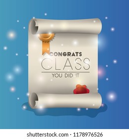 congrats class certificate diploma