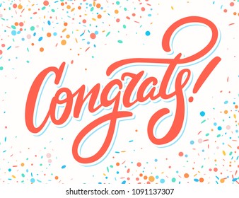 Congrats Congratulations Banner Stock Vector (Royalty Free) 723076552 ...