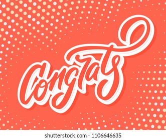 Congrats! Congratulations banner.