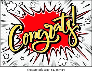 Congrats. Congratulations card,vector illustration