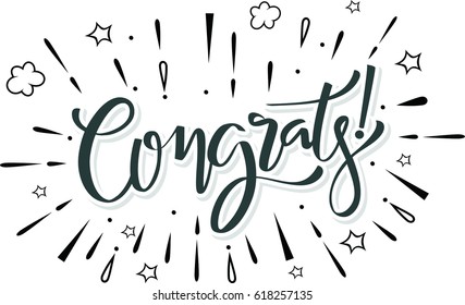 Congrats. Congratulations card,vector illustration
