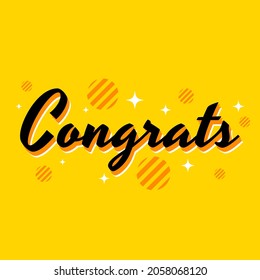 Congrats Congratulations Celebrate Birthday Web Banner Template Design Vector
