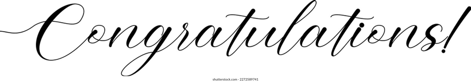 Congrats, Congratulations greeting sign. Handwritten modern brush lettering. Vector Illustration for greeting.  Typography, Lettering, Handwritten
