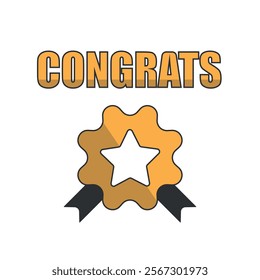congrats congratulations icon vector design